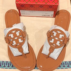 Tory Burch Miller Tan Patent Leather Size 8 Brand New Never worn.
